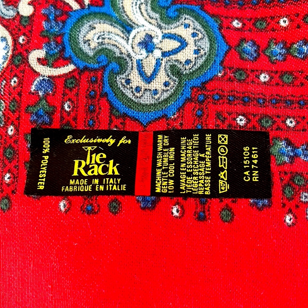 Vintage Tie Rack 45”x45” Paisley scarf